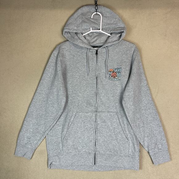 Vans Off The Wall Hoodie Mens M Gray Zoned Out Graphic Pullover Sweatshirt - Picture 1 of 15